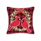 Cardinal Plaid Wreath Tufted Throw Pillow